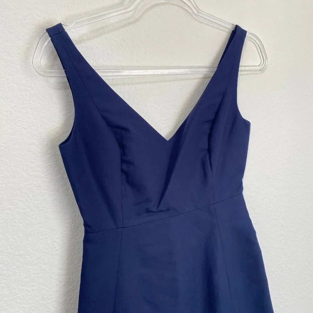 J. Crew Vintage Navy Double V 100% Cotton Dress